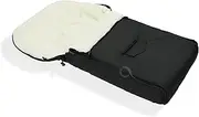 (Black) - Natural Sheep Wool Footmuff Cosytoe fits Bugaboo Pushchairs Prams (Black)