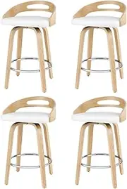 [Artiss] 4X Bar Stools Swivel Dining Chairs Low Back Counter Seat PU Cushion