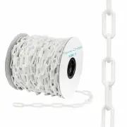 Houseables Plastic Chain, Safety Barrier, 124 Foot, 2" Links, Light Weight Fence