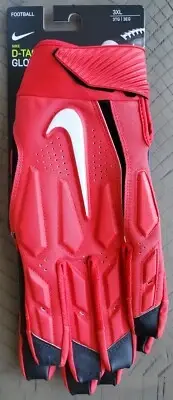 NEW Nike D-Tack 6.0 NFL Football Gloves Georgia Bulldogs Sz 3X-Large CK2926-636