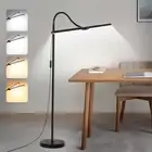 LED Floor Lamp, 15W/1800LM Adjustable Double Head, Dimmable Gooseneck Reading Li