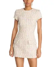 Sergio Hudson Tweed Mini Dress