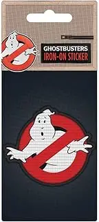 Ghostbusters Logo Iron On Patch (55mm x 65mm) (Red/White)
