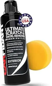 Carfidant Black Car Scratch Remover - Ultimate Scratch and Swirl Remover for Black and Dark Paints- Solvent & Paint Restorer - Repair Paint Scratches, Scratches, Water Spots! Car Polish Buffer Kit