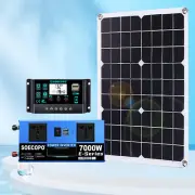 7000W Solar System Kit 12V/24V To 110V/220V 100A Controller 500W Inverter SystXa