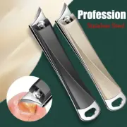 Stainless Steel Ultra Sharp Nail Clippers Bevel Jaw Opening Anti-Splash Portable