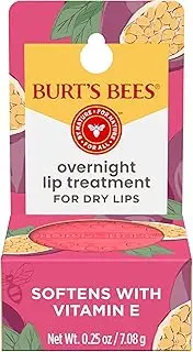 Burt's Bees 100% Natural Origin Overnight Intensive Lip Treatment with Ceramides, Passion Fruit and Chamomile 7.08 g