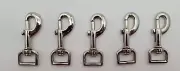 5 Piece Silver Heavy Duty Swivel Snap Hook for Dog Leash Keychain Belt Clasp