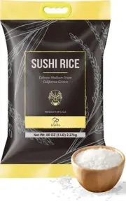 Soeos Premium Sushi Rice Calrose Rice Medium Grain White Sticky Rice 5 Pound