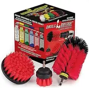 Drill Brush Power Scrubber by Useful Products - Outdoor Cleaning Drill Brushes - Garage Drill Brush Kit - Concrete Scrubber for Cordless Drill - Concrete Stain Remover Drill Brush Set for Power Drill
