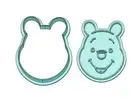 Winnie the pooh cookie cutter and stamp debosser baking two tone