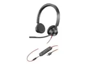 Poly Blackwire 3325 Stereo USB-C Headset +3.5mm Plug +USB-C/A Adapter (8X222AA)