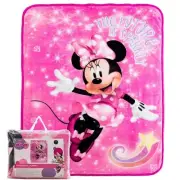 Alkam Home Twin Blanket Designer Print Plush Throw Blanket Minnie Mouse Pink