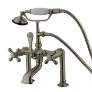 Elements Of Design DT1038AX Triple Handle Deck Mounted Clawfoot - Nickel