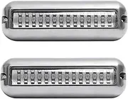 Binxind 2PCS 42LED Yacht Underwater Light Stainless Steel Marine Boat Lamp Underwater Lamp IP68 Waterproof 80W Boat Accessories