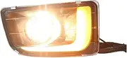 LED DRL Daytime Running Light Front Bumper Driving Fog Lamp with Turn Signal Assembly Accessories Compatible With Isuzu D-MAX 2014 2015