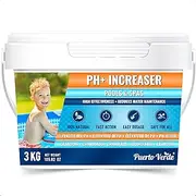 Puerto Verde • pH Lifter for Pools 3 kg. pH + Correction for hot tubs and spas. pH Plus Regulator in granular Form. Hermetic Bucket. Includes dosing Cup. European Production