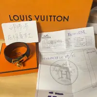 在飛比找PopChill優惠-[二手] Hermès 黑金Double Kelly皮手環