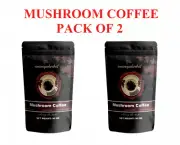 2 X Organic Ground Instant Mushroom Coffee w/ Lion's Mane & Chaga - Low Acid