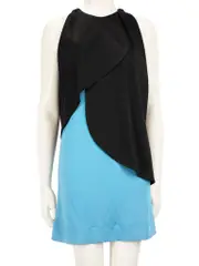 Black & Blue Layered Mini Dress