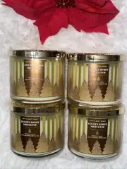 Bath & Body Works 3 Wick Candle 14.5 oz GOLDEN BERRY MISTLETOE Christmas Candle