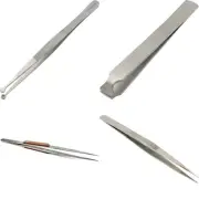 Beading Tweezers Set - Gem Holding, Wire Cut, Long, Fine Tip Jewelers Tools