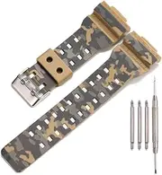 [XBHSW] Resin Replacement Bands Compatible with Casio G-Shock GA100 GA-100 GA-120 GA110 GD-120 GD100 Watch Strap