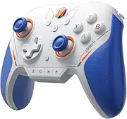 BIGBIG WON BLITZ 2 Pro PC Video Game Controller, TMR Electromagnetic Joystick,2000Hz Wireless Polling Rate,1000Hz Gyroscope,16 Mechanical Buttons,PC+Mobile APP Gamepads for FPS Games-Blue