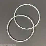 Sterling Silver Twist-Wire Rope Bangle Bracelet Handcrafted Solid 8 ga 3.25 mm