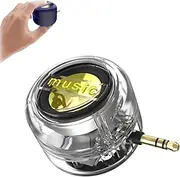 Portable 5X Speaker Amplifier–Plug & Play for Music/Calls, Portable Mobile Phones Sound Amplifier, for Smartphone Tablet Notebook (Transparent,3.5MM Interface)