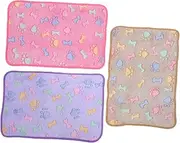 EXHUMKY 3pcs Pet Blanket Washable Soft Fleece Blankets for Dogs and Cats Versatile Use for Car Bed and Furniture