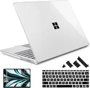 for 15" Microsoft Surface Laptop 3/4/5 with Metal Palm Rest ONLY Model: 1872 1873 1953 1979 (2019-2022), Plastic Hard Shell Case with Keyboard Cover & Screen Protector, Crystal Clear