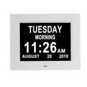 Newest 8 Alarms Digital Clock, Extra Large Display Wall Digital Day Calendar ...