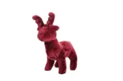 MuttNation Fueled by Miranda Lambert Maroon Reindeer Plush Dog Toy