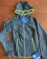 Columbia Jacket Women S Green Windproof OmniShield Hooded Full Zip Soft ShellNWT