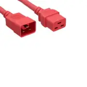 2 Ft Red AC Power Cable for Cisco Nexus 2000 MDS 9506 Jumper Power Cord C20/C19
