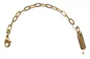 MARIANA English Gold Plated 5mm Flat Cable Link Necklace Extender Lobster 4.5"