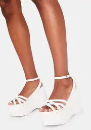 [ROC Boots Australia] White Roxie Platform Sandals
