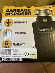 Kitchen Sink Garbage Disposal 1/2 Hp