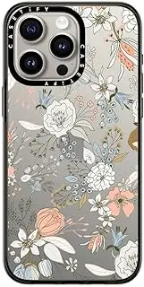 [CASETiFY] Compact iPhone 15 Pro Max Case [4 ft. 2X Military Grade Drop Protection/Slim/Lightweight] - Abstract Modern Coral White Pastel - Clear Black