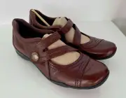 Clark's Kessa Agnes Brown Leather Mary Janes 12M NEW IN BOX