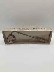 NEW Vintage Boston Warehouse Santa Candle Snuffer w/ Jingle Bells Handle 10”