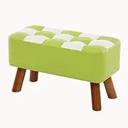 Ottoman Stool Change Shoe Bench, Bed End Stool Sofa Stool PU Leather Seat Cover, Long Stool for Shoe Store/Clothing Store/Bedroom