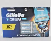 Gillette Fusion 5 Proshield CHILL Razor Blades 8 Cartridges NEW Blue cool pack