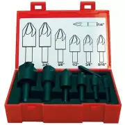 Keo 1/4",5/16",3/8",1/2",3/4",5/8",1"x82 Deg 6 FL M42-8% Cobalt Countersinks Set