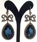 Classic Ottoman Style Hurrem Sultan's Roxelana Drop Earrings With Rhinestones