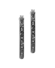 John Hardy Sterling Silver Jh Essentials Diamond Hoop Earrings, 1.74 ct. t. w.