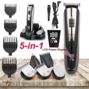 5-in-1 Professional Hair Clippers Cordless Trimmer Beard Cutting Machine Barber