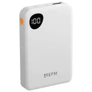 EFM Essential 5000mAh Power Bank Digital Display Universal Phone Charger WHT