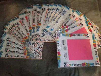 ArtSkills 5Pack Neon and White Poster Boards